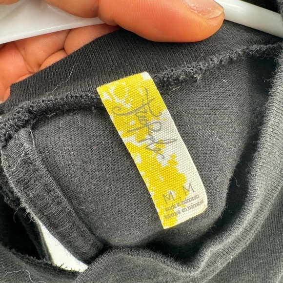 Free people black babydoll top blouse open back size M - Picture 3 of 6